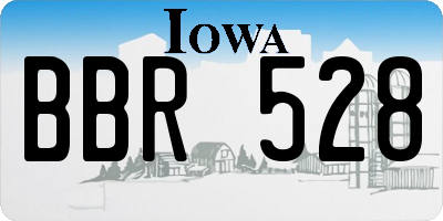 IA license plate BBR528