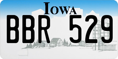 IA license plate BBR529