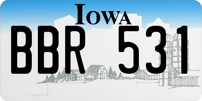 IA license plate BBR531