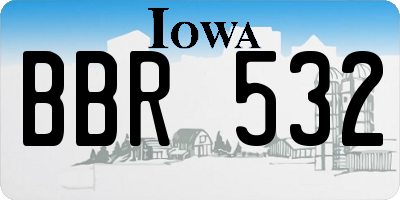 IA license plate BBR532