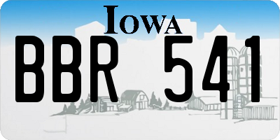 IA license plate BBR541