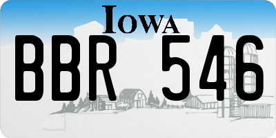 IA license plate BBR546