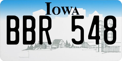 IA license plate BBR548