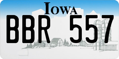 IA license plate BBR557