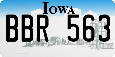 IA license plate BBR563