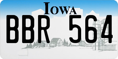 IA license plate BBR564