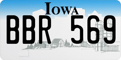 IA license plate BBR569