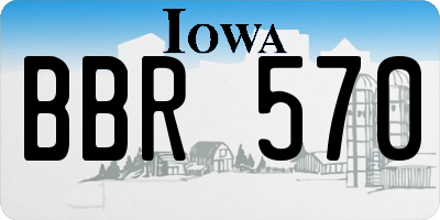 IA license plate BBR570