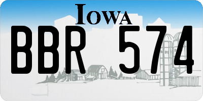 IA license plate BBR574