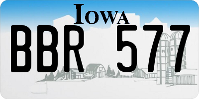 IA license plate BBR577
