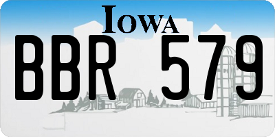 IA license plate BBR579