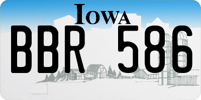 IA license plate BBR586