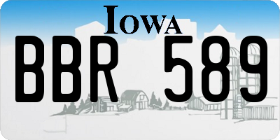 IA license plate BBR589