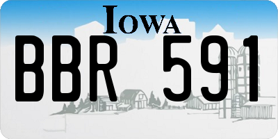 IA license plate BBR591