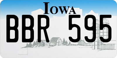 IA license plate BBR595