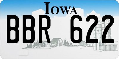 IA license plate BBR622