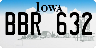 IA license plate BBR632