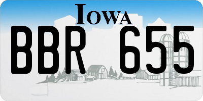 IA license plate BBR655