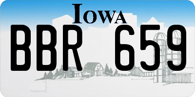 IA license plate BBR659