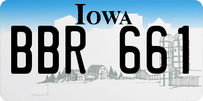 IA license plate BBR661