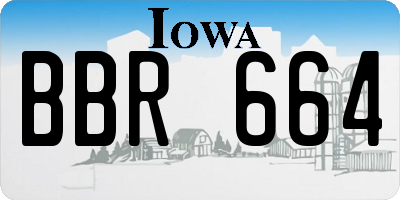 IA license plate BBR664
