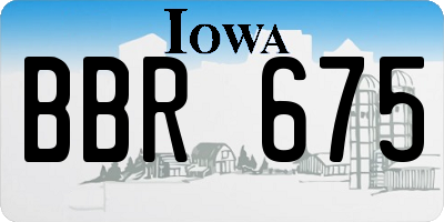 IA license plate BBR675