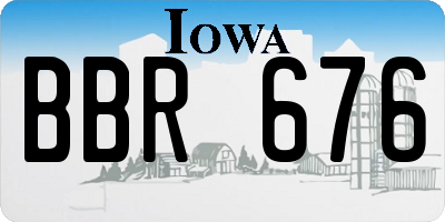 IA license plate BBR676