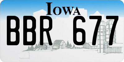 IA license plate BBR677