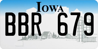 IA license plate BBR679