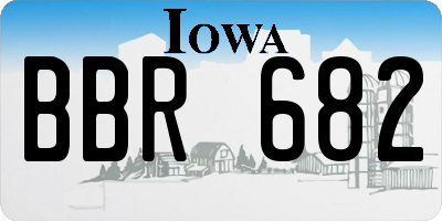 IA license plate BBR682