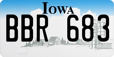 IA license plate BBR683
