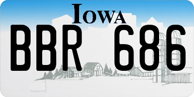 IA license plate BBR686