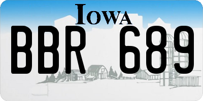 IA license plate BBR689