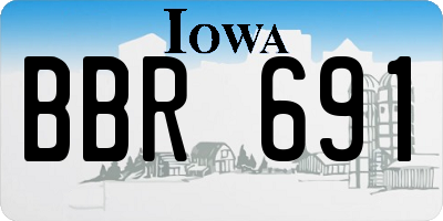 IA license plate BBR691