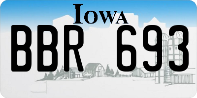 IA license plate BBR693