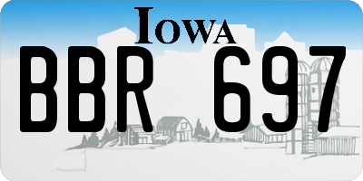 IA license plate BBR697