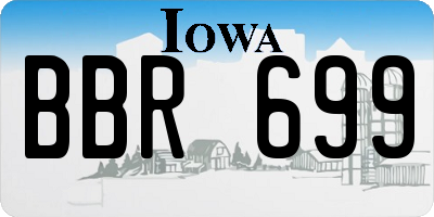IA license plate BBR699