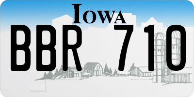 IA license plate BBR710