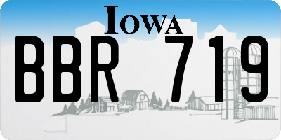 IA license plate BBR719