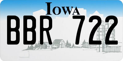IA license plate BBR722
