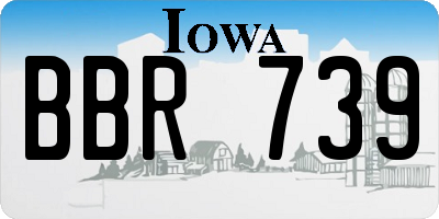 IA license plate BBR739