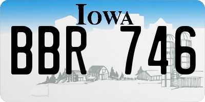 IA license plate BBR746