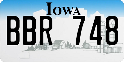 IA license plate BBR748