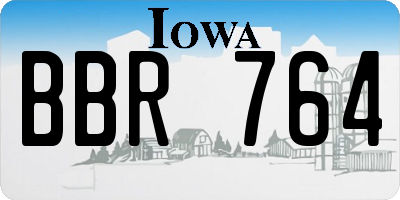 IA license plate BBR764