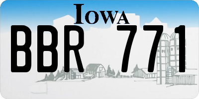 IA license plate BBR771