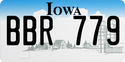 IA license plate BBR779