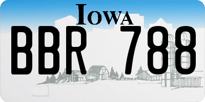IA license plate BBR788