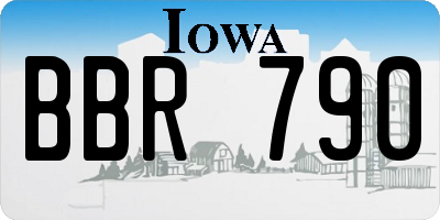 IA license plate BBR790