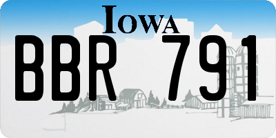 IA license plate BBR791