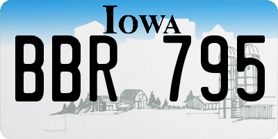 IA license plate BBR795